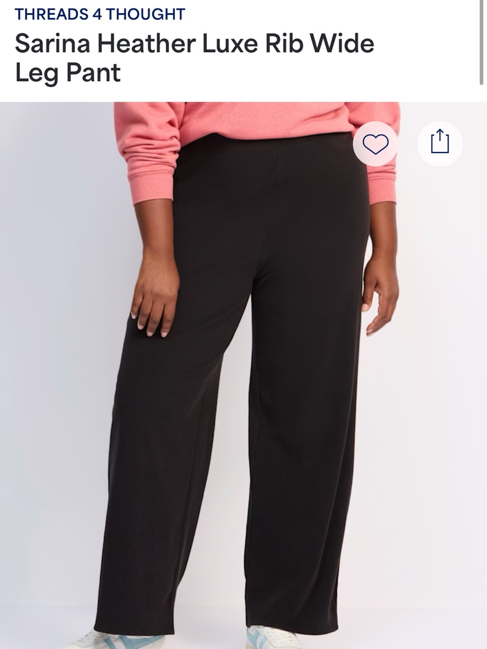 Threads 4 Thought Black Straight Leg Pull-On Pants